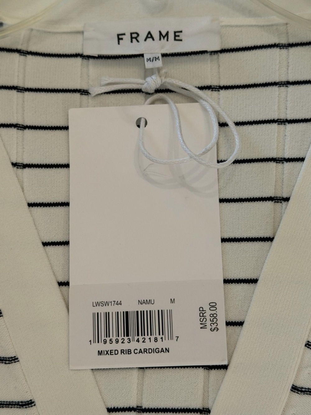 Frame Mixed Rib-Knit Cardigan - Picture 4 of 5